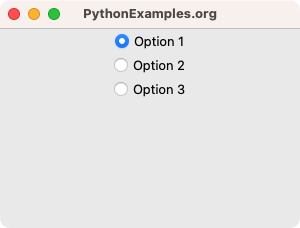 Tkinter Radiobutton