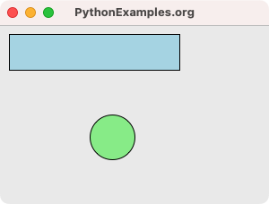 Screenshot of Tkinter Canvas with rectangle and circle