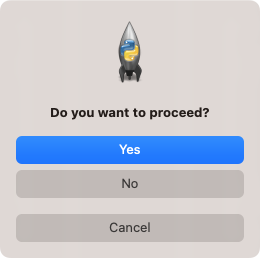 Tkinter messagebox - Ask Yes, No, or Cancel