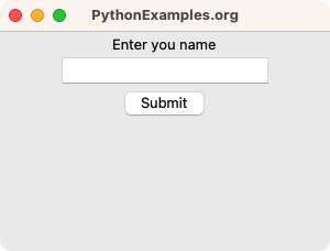 Tkinter Entry Widget Example