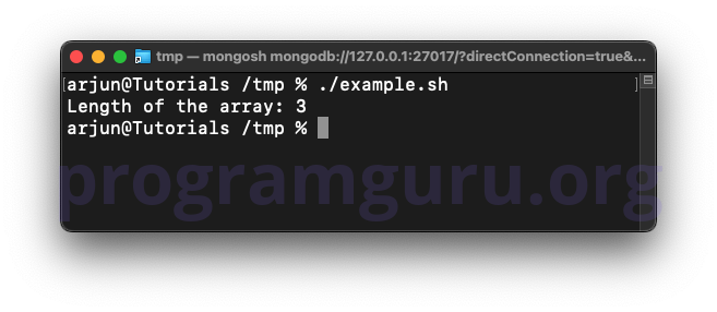 Finding the length of an array in Bash