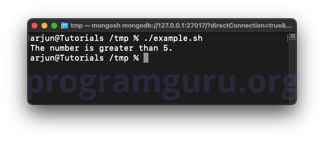 If-else statement to check if a number is greater in Bash