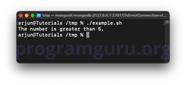 Simple if statement to check if a number is greater in Bash