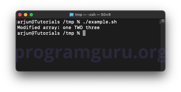 Modify elements in a string array in Bash