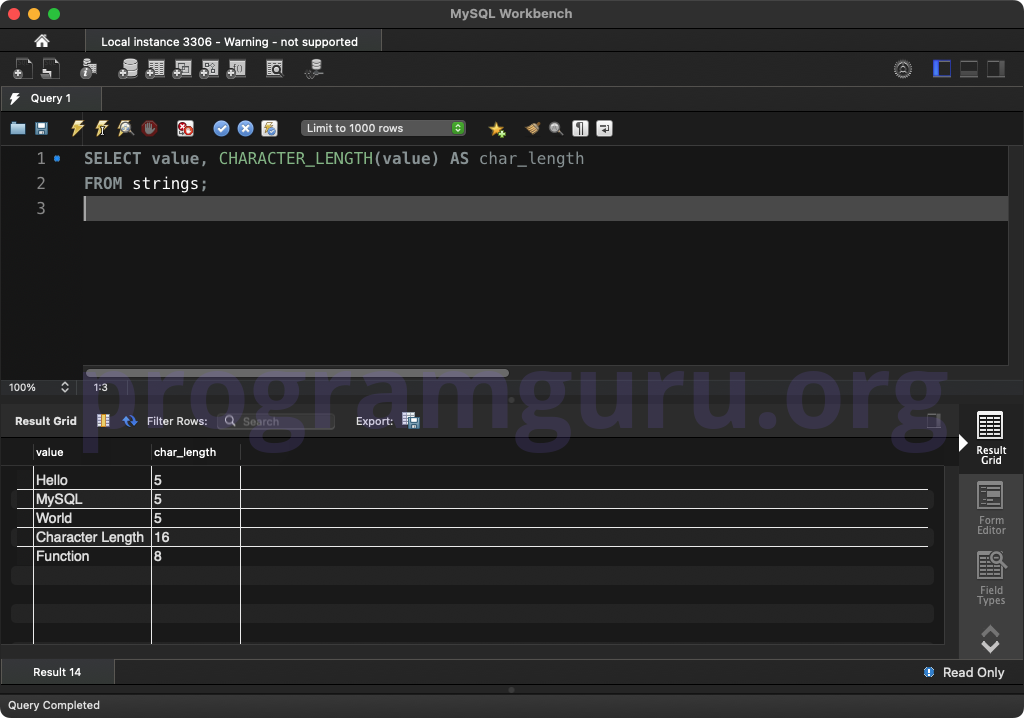 MySQL CHARACTER_LENGTH() WITH WHERE CLAUSE