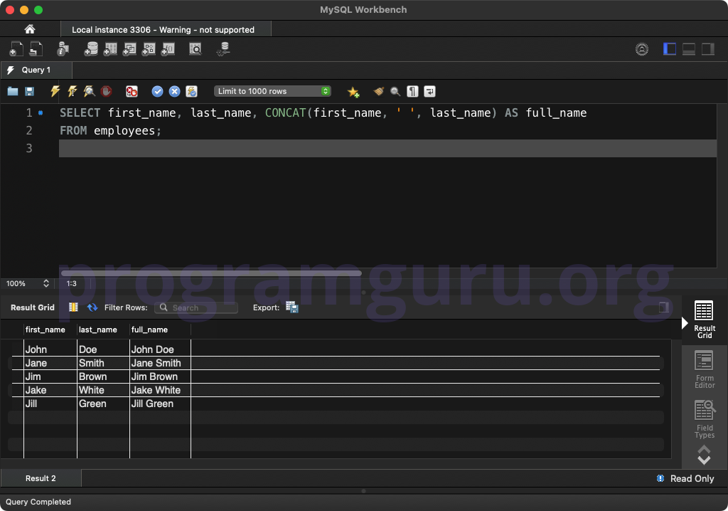 MySQL CONCAT() WITH WHERE CLAUSE