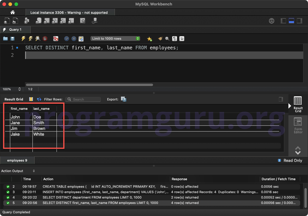 MySQL SELECT DISTINCT MULTIPLE COLUMNS