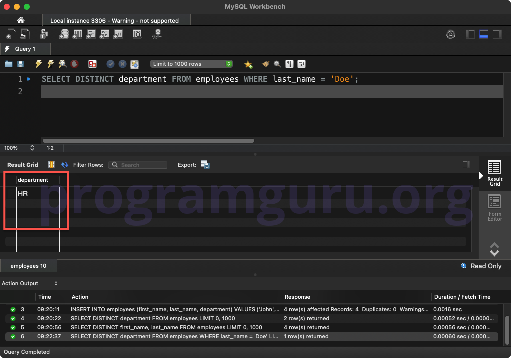 MySQL SELECT DISTINCT WITH WHERE