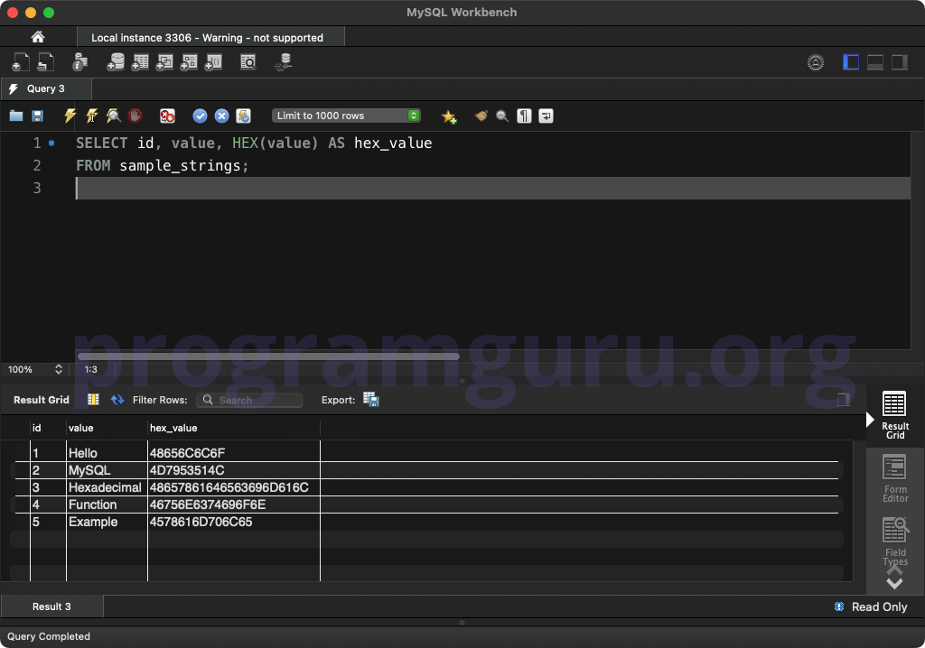 MySQL HEX() WITH MULTIPLE COLUMNS