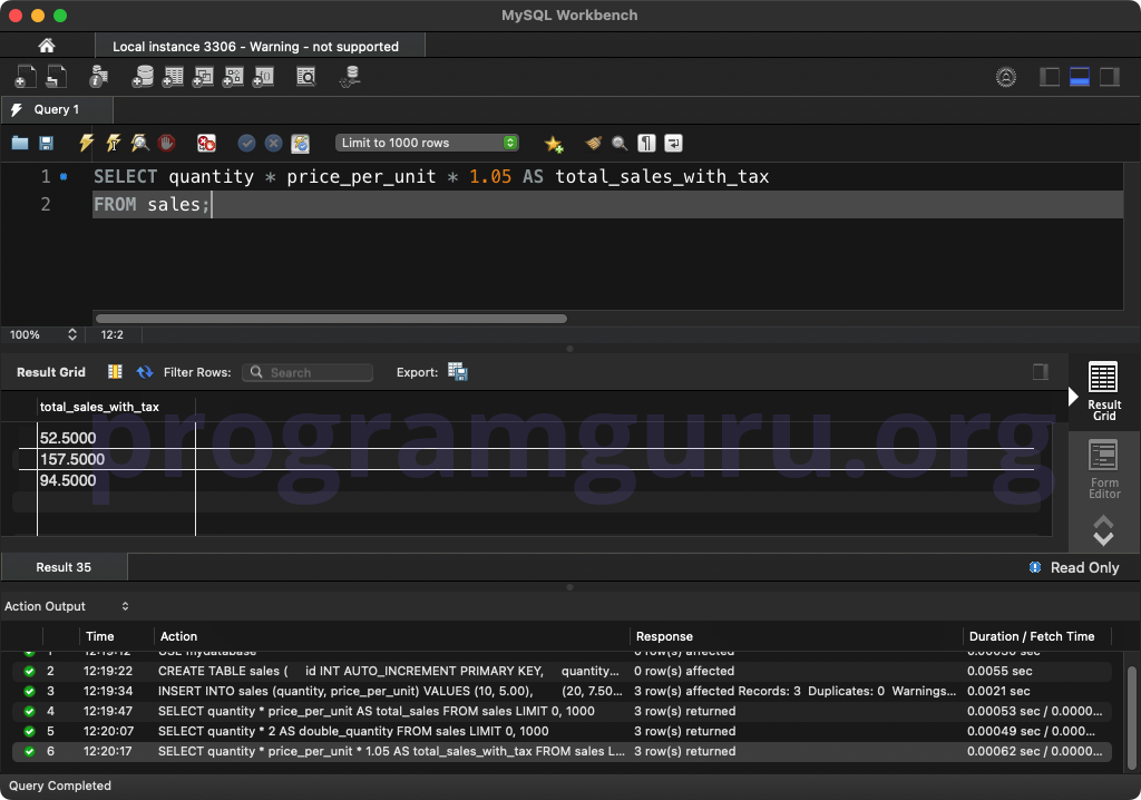 MySQL MULTIPLY MULTIPLE COLUMNS