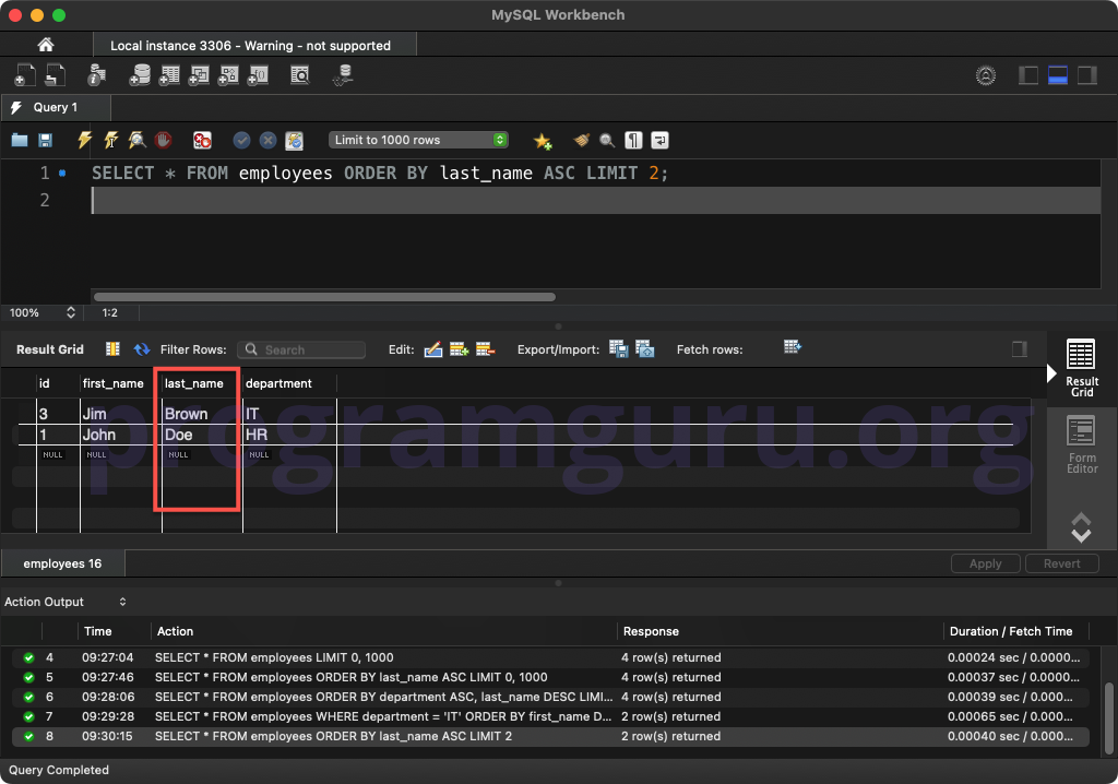 MySQL ORDER BY WITH LIMIT