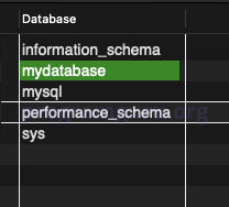 MySQL SHOW DATABASES Output