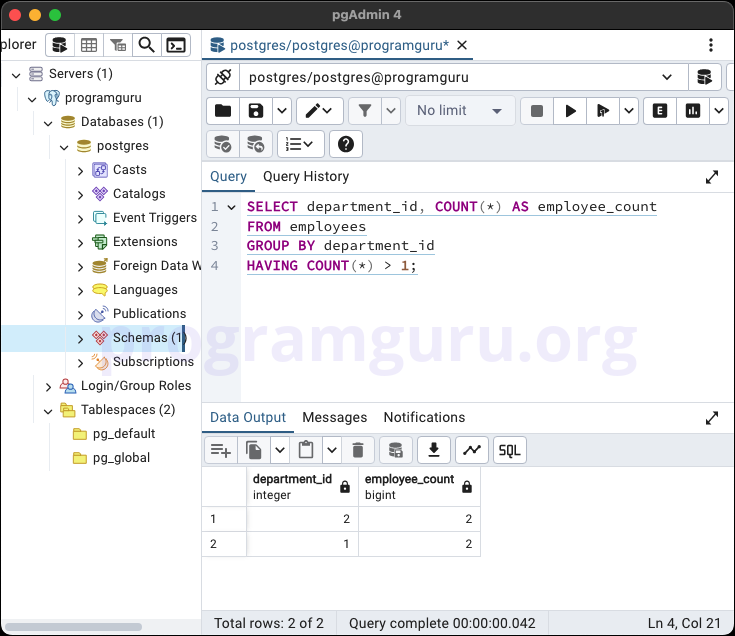 PostgreSQL GROUP BY