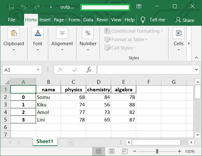 Pandas - Write DataFrame to Excel Sheet