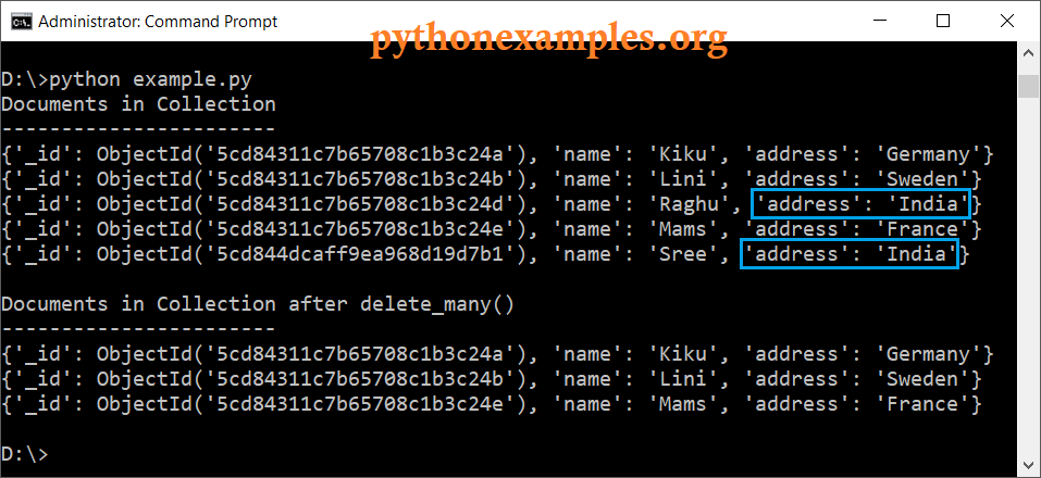 How To Delete Documents From MongoDB Collection In Python 