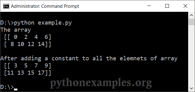 add-a-constant-to-all-elements-of-array-numpy-python-examples