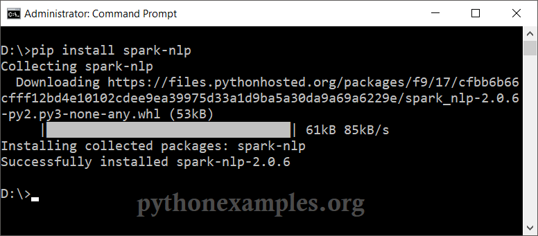 where does pip install pyspark