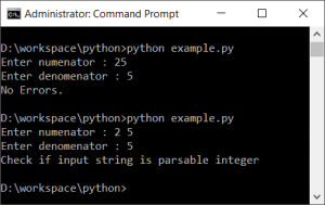 Python Try Except - Python Examples