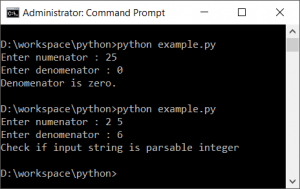 Python Try Except