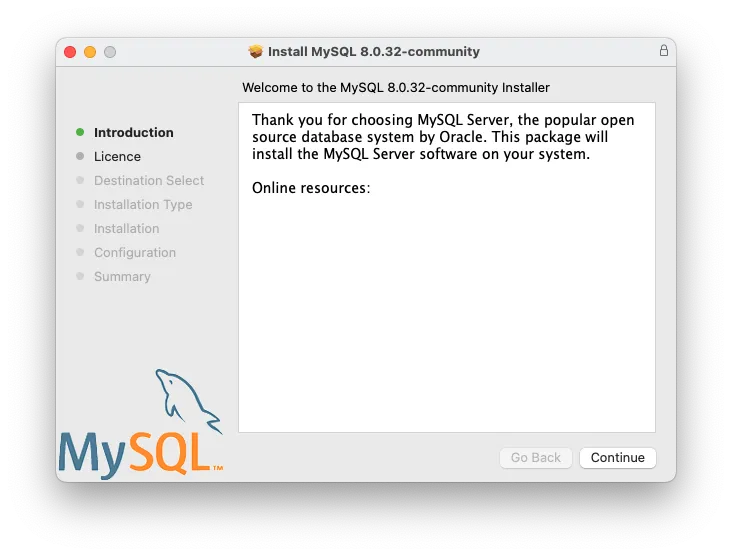 Install MySQL on Mac