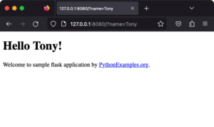 Access URL Query Parameters in Flask - Python Examples