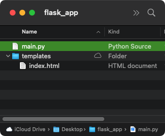 Python flask project structure