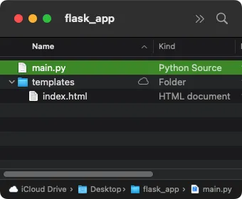 Python flask project structure