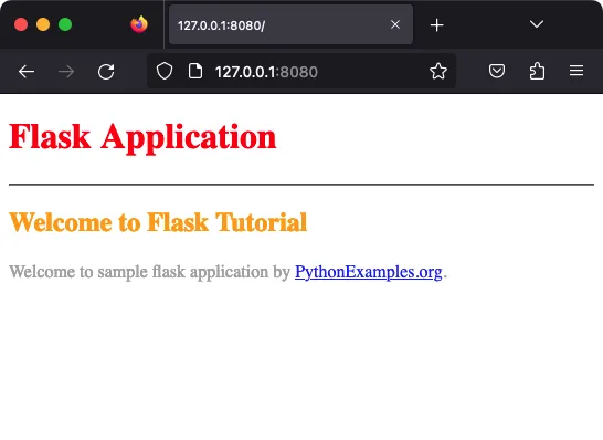 Python Flask - Include CSS file in template
