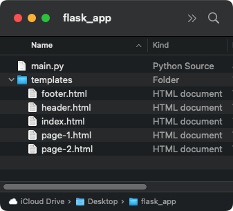 Python Flask Application Project Structure