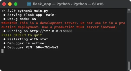 Pass Variable from Python to HTML Template in Flask