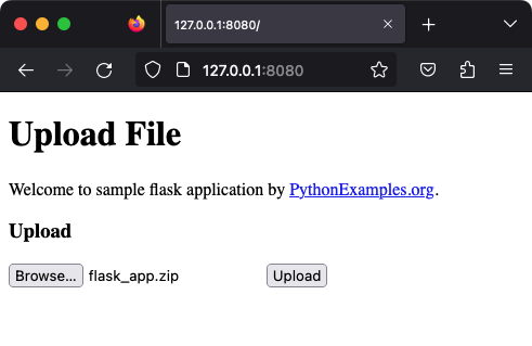 Python Flask - Upload File