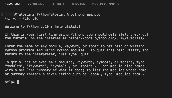 Python - help()