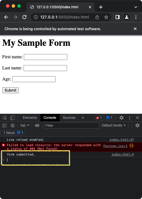 Python Selenium - Submit Form