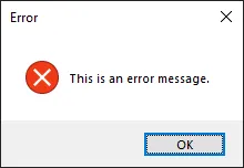 Tkinter messagebox – Show Error