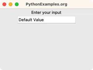 Tkinter Entry with Default Value