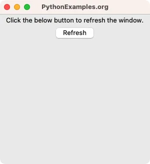Tkinter - Refresh Window - GUI Example