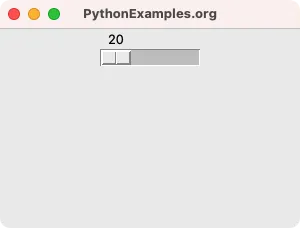 Tkinter Scale widget Example