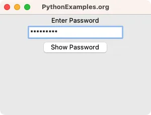 Tkinter Entry widget to read password from user 