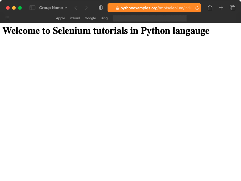 Python Selenium - Open Safari