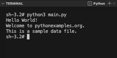 Python – Open a File in Read Mode
