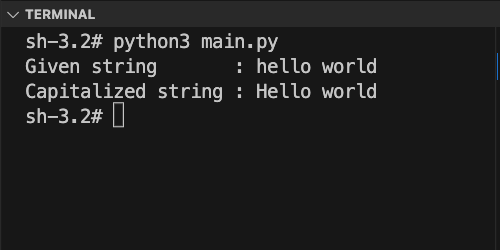 Python String capitalize()