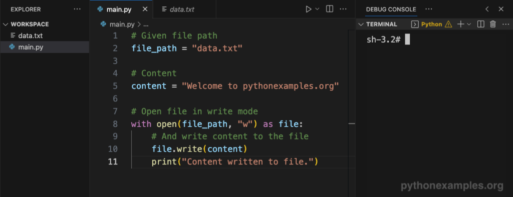 Open file in write mode in Python, given file is already present