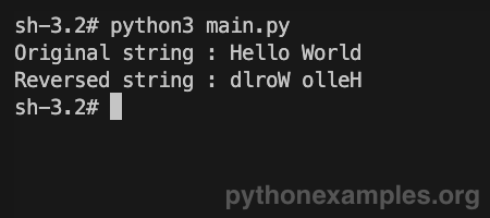 Python - Reverse String