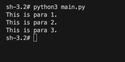 Python - Write string with new line - Example output