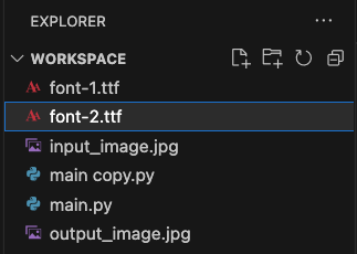 Python Pillow - Write Text on Image - Font type face file